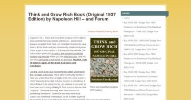 Think and Grow Rich Book (Original 1937 Edition) by Napoleon Hill – Membership website plus | To subscribe to a newsletter, go to https://solutionsebooks.com/contact/ and fill out form and say which newsletter.  Newsletter forms currently not working
