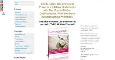 Write Your Life story With a Fill-in-the-Blank Workbook – Memorygrabber
